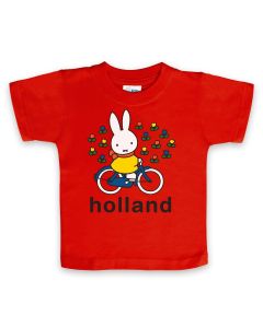 T-Shirt Nijntje Fiets Holland Rood