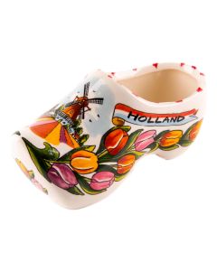 Klomppaar keramiek Tulpenprint 12 cm 