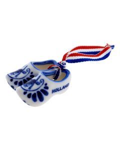 Delfts Blauwe Klompjes aan lintje, 4 cm