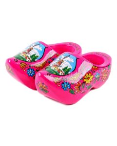 Set houten klompjes 14cm, Cyclaam