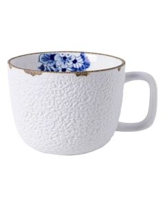 Cappuccino Kopje met oor "Blauwe Bloesem"