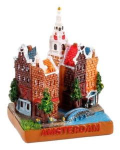 Miniatuur 3D stadstafereel Amsterdam 5 cm