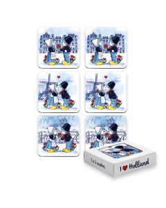 Onderzetters Kussend Paar, 6 stuks