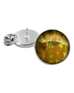 Lapel Pin Glas Van Gogh Zonnebloemen
