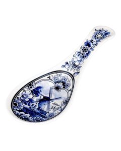 Lepelhouder - Delfts Blauw Motief met Molen (25 cm)