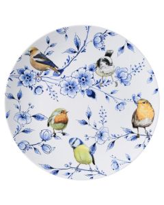 Wandbord Bosvogels met bloesem, 31 cm