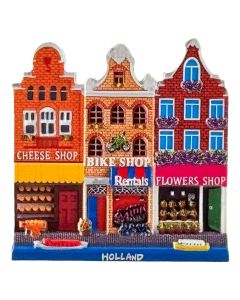 Magneet Kaaswinkel/Fietswinkel & Bloemenwinkel
