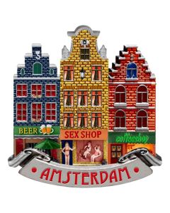 Magneet Amsterdam 3 Grachtenhuisjes 