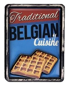 Koelkastmagneet Belgian Cuisine Wafels