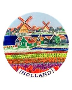 Koelkastmagneet Holland - Molens en Bollenveld Groot 