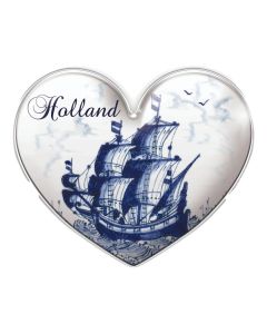 Magneet Hart Boot Blauw