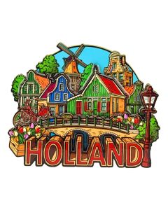 Magneet Epoxy Cityvibes huisjes Holland