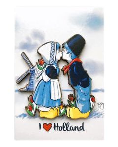 Magneet Kussend Paar Molen - Holland 