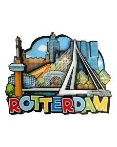 Koelkastmagneet Rotterdam - Cartoon