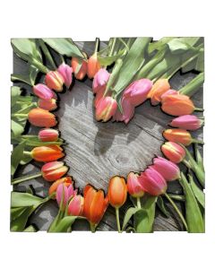 Magneet "Houten Tulpen Hart"