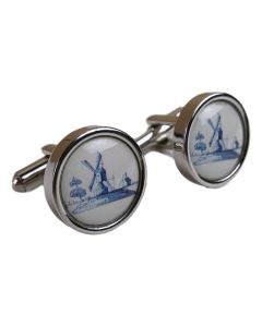 Manchetknopen Hollandse Molen in cadeaudoosje. 