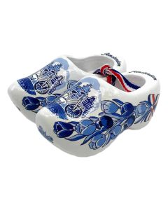 Set houten klompjes Amsterdam 8 cm, Delftsblauw