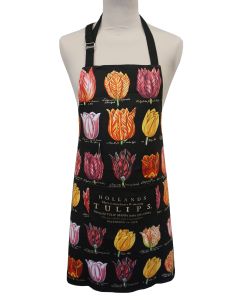 Memoriez Keukenschort Tulpen - Zwart