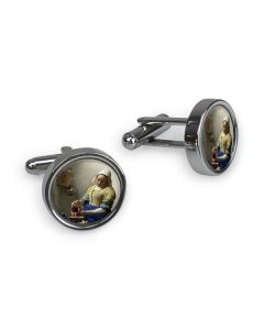 Manchetknopen Melkmeisje van Vermeer, in cadeaudoosje