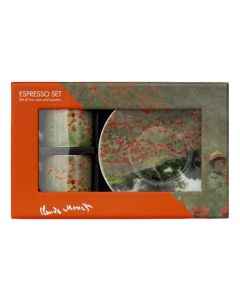 Espresso set, Monet, Veld met Klaprozen