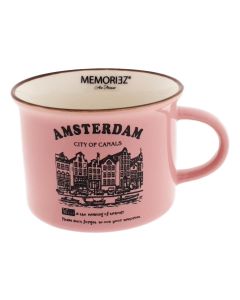 Mok Memoriez - Amsterdam Kanalen - Roze  - Klein
