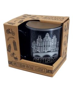 Mok Vintage Amsterdam "Grachten" Zilver