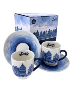 Delft Espresso Kop en Schotel Set - 2 stuks
