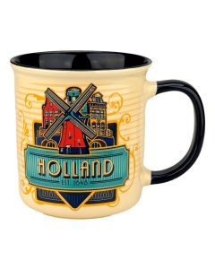 Beker Vintage Skyline Holland - Blauw - Groot