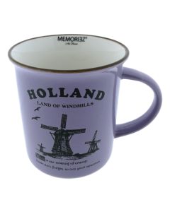 Mok Memoriez - Hollandse Molens - Paars, Groot