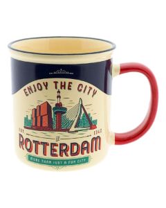 Beker Vintage Rotterdam Blauw - Groot