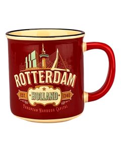 Beker Vintage City Rotterdam Rood - Klein 