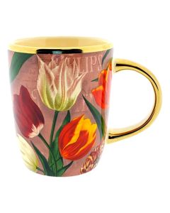 Beker Pretty Tulips roze/goud klein