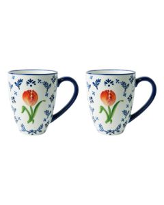 Mok oranje tulp set van 2