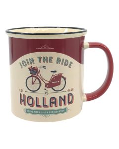 Beker vintage Holland "Join the Ride"  - Groot