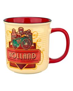 Mok vintage skyline Holland - Rood - Groot