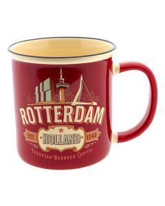Beker Vintage Rotterdam Rood - Groot