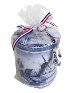 Stroopwafels in blik "Molens" Groot, cadeau