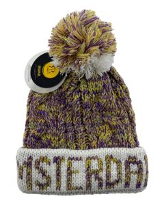 Robin Ruth Amsterdam Pompon Muts Paars/Multi