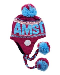 Robin Ruth Amsterdam Muts met Oorflappen - Fuchsia & Blauw
