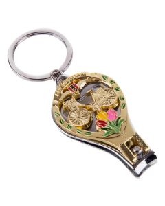 Sleutelhanger nagelknipper fiets Amsterdam - goud