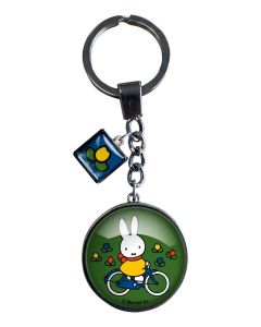 Nijntje Sleutelhanger - Fiets en Bloemen - Groen