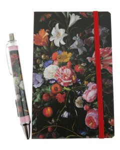 Notitieboekje "Vaas met Bloemen" , A6 met pen