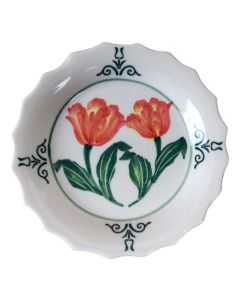Theezakjeshouder / Onderzetter oranje tulp