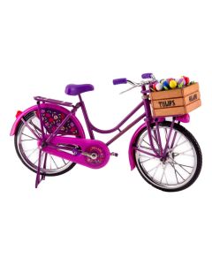 Fiets "Roze en Paars met Tulpen"