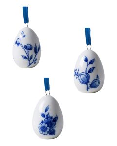 Set van 3 Keramieken Paashangers – Delfts Blauw