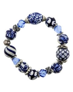 Armband blauw kristal