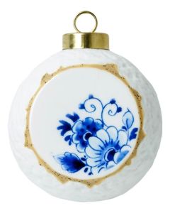 Kerstbal "Blauwe Bloesem"