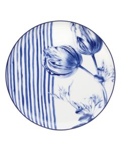 Dinerbord Tulp met strepen & versiering, 26 cm