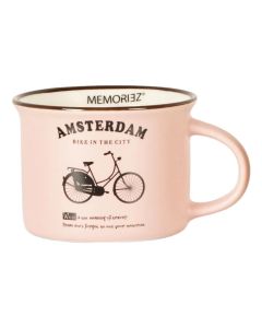 Mok Memoriez - Amsterdamse Fiets - Mat Roze- Klein