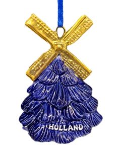 Kersthanger "Kerstboom met gouden wieken"